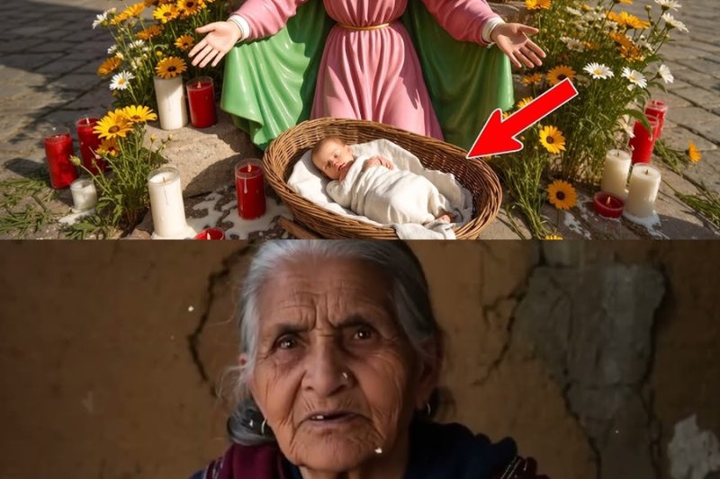 El recién nacido fue abandonado frente a la estatua de la Virgen… y el milagro ocurrió de inmediato.