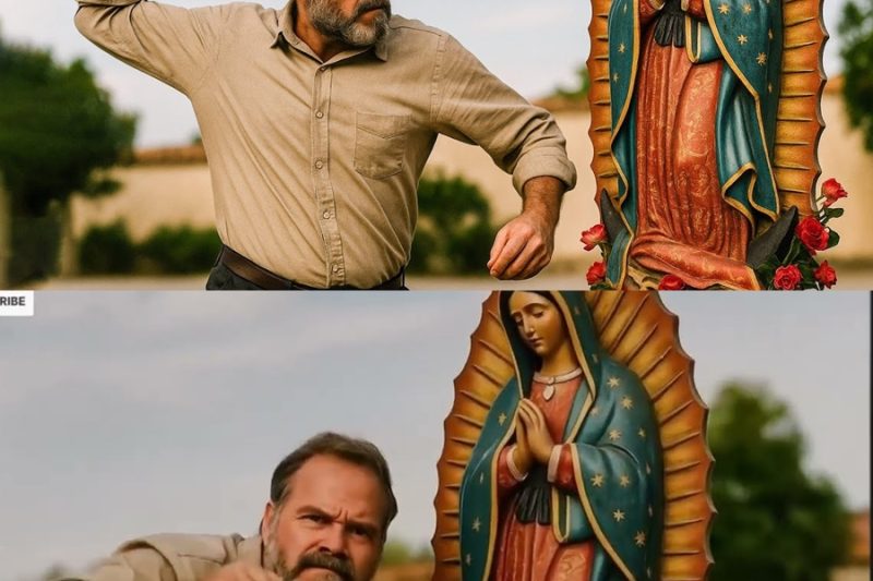 Un hombre lanzó piedras contra la Virgen de Guadalupe… y ocurrió lo inesperado.