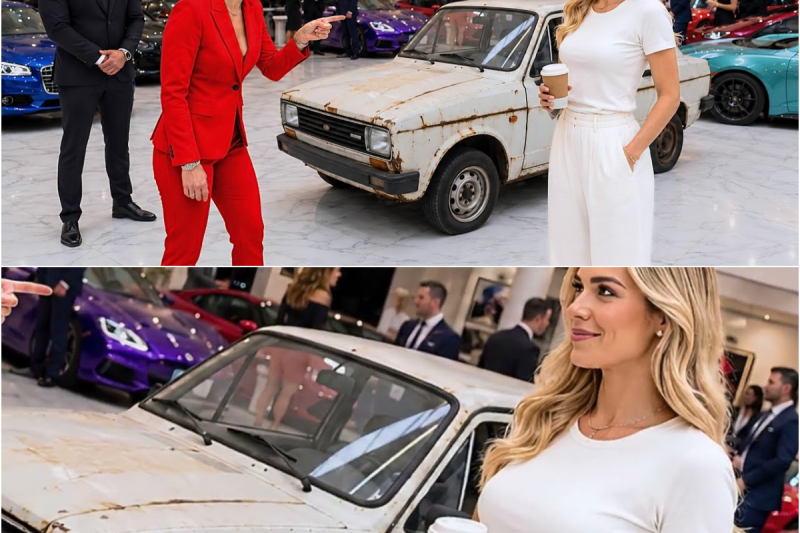 “SAQUE ESE AUTO DE AQUÍ” — SE RIÓ LA VENDEDORA… PERO ERA LA DUEÑA Y LE DIO LA LECCIÓN FRENTE A TODOS
