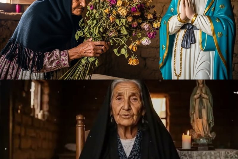 La anciana que llevó flores marchitas a la Virgen… y al amanecer estaban frescas y perfumadas.