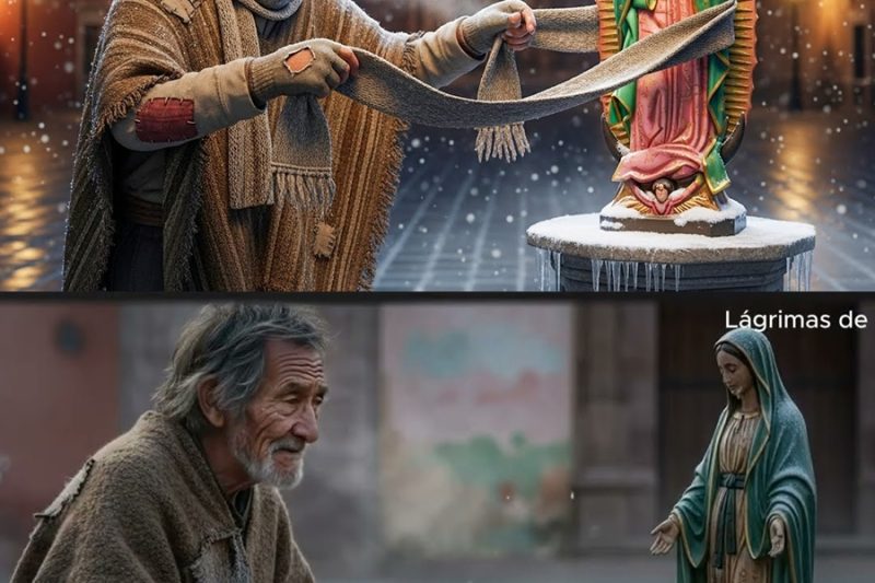 En México, un anciano iba a morir de frío… cubrió a la Virgen y ocurrió lo impensable
