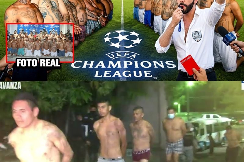 Desfile de capturados en El Salvador desata polémica y burlas en redes tras ser comparado con la Champions League