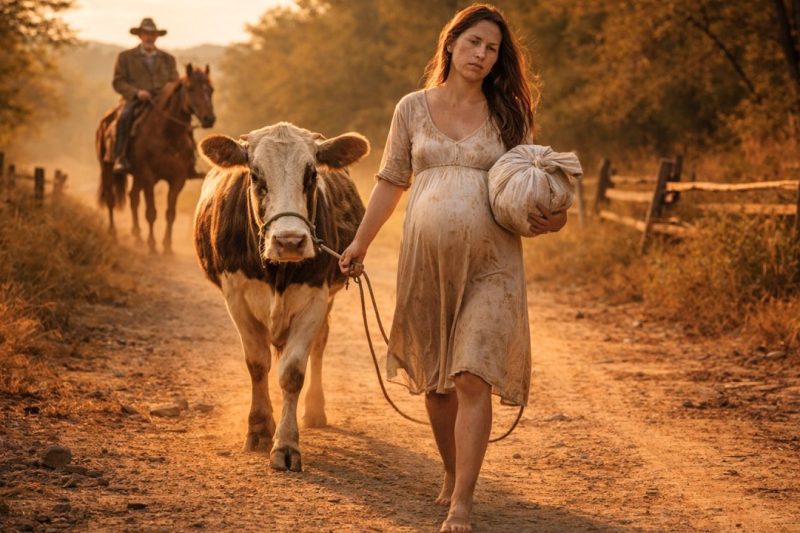 Granjero viudo encuentra mujer EMBARAZADA expulsada con una vaca… y cambia su vida…