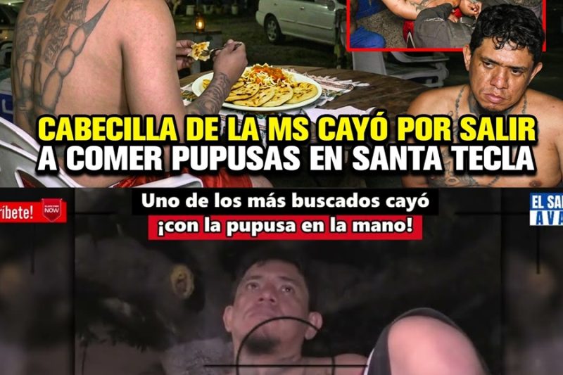 El antojo fatal de alias “Barro”: Cabecilla de la MS es capturado en una pupusería de Santa Tecla y enviado al CECOT
