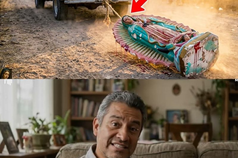 En México, la imagen de la Virgen se deslizó del carro… y ocurrió un milagro