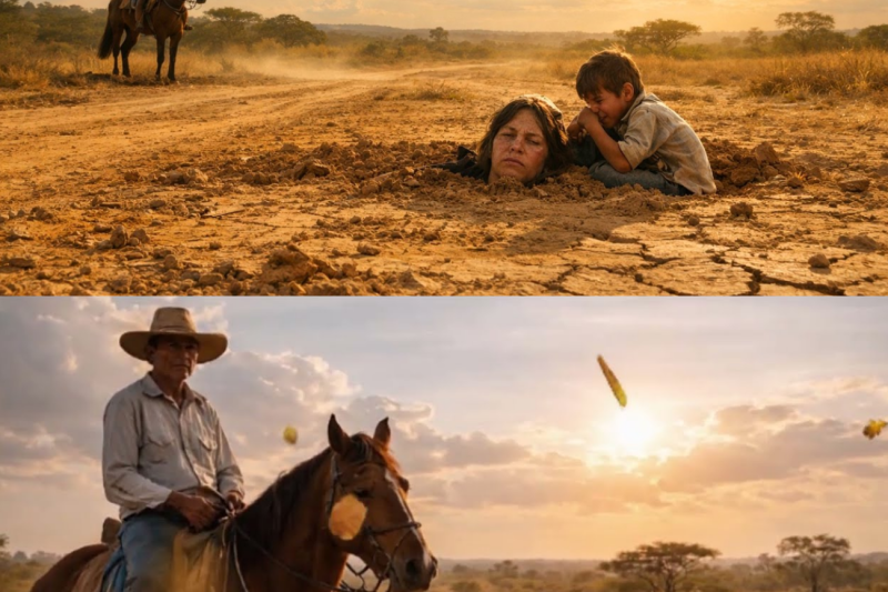 Widowed farmer finds wife BURIED… but the BOY said something shocking