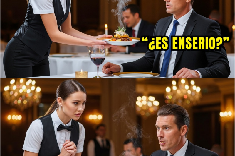 El multimillonario gritó “¿Quién hizo esto?!” — todos en el restaurante señalaron a la mesera
