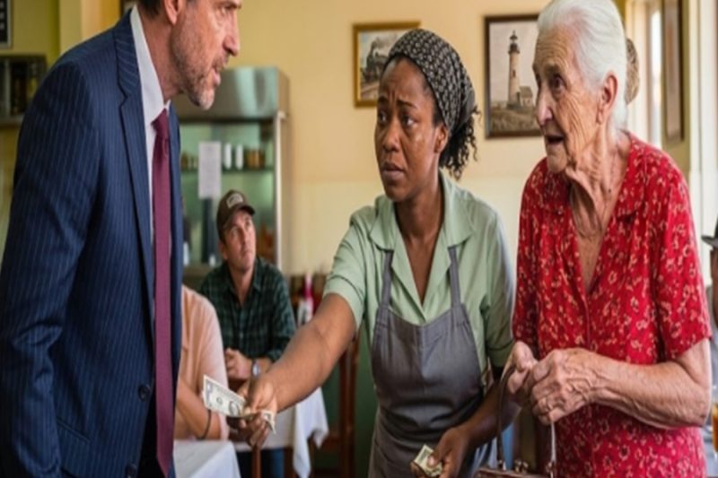 La señora se aferró a su bolso. cofre como si eso pudiera resolverlo