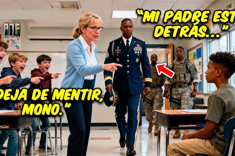 MAESTRA LLAMA MENTIROSO A NIÑO NEGRO… HASTA QUE ENTRA SU PADRE, UN GENERAL DE 4 ESTRELLAS.