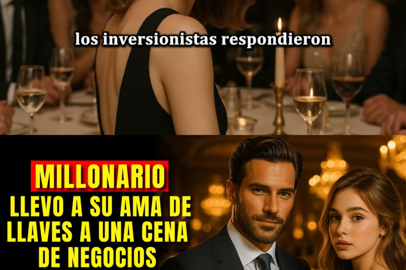 Un millonario llevó a su ama de llaves a una cena de negocios, y lo que ella hizo sorprendió a todos