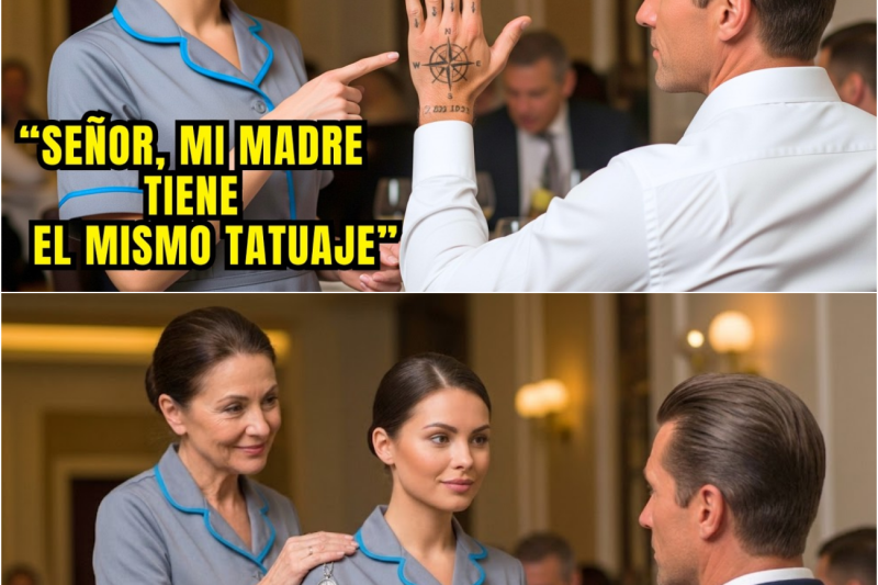 La conserje le dice al Millonario: “Señor, mi madre tiene el mismo tatuaje” — y él quedó helado