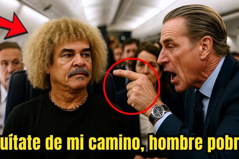 Lección de grandeza en las alturas: El día que un millonario humilló a Carlos Valderrama en un avión VIP y cambió su vida para siempre