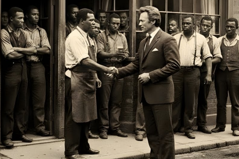 Clint Eastwood entró a un restaurante “SOLO PARA NEGROS” y lo que hizo dejó al dueño en shock