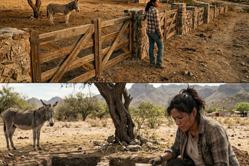 Su familia le dio 30 días para abandonar el rancho… Solo un viejo burro sabía lo que se escondía allí.