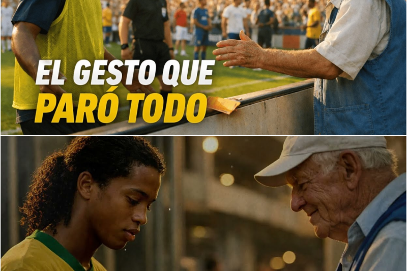 Ronaldinho Detuvo Todo El Estadio Para Agradecer A Un Anciano… Lo Que Pasó Después Conmovió A Todos