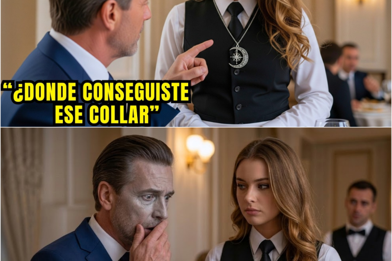 El Multimillonario le dice a la mesera: “¿Dónde conseguiste ese collar?” y quedó paralizado