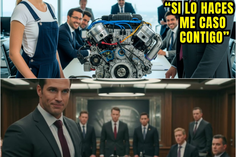 El CEO se burló de una mecánica: “Arregla este motor y me casaré contigo” — Y ella lo hizo