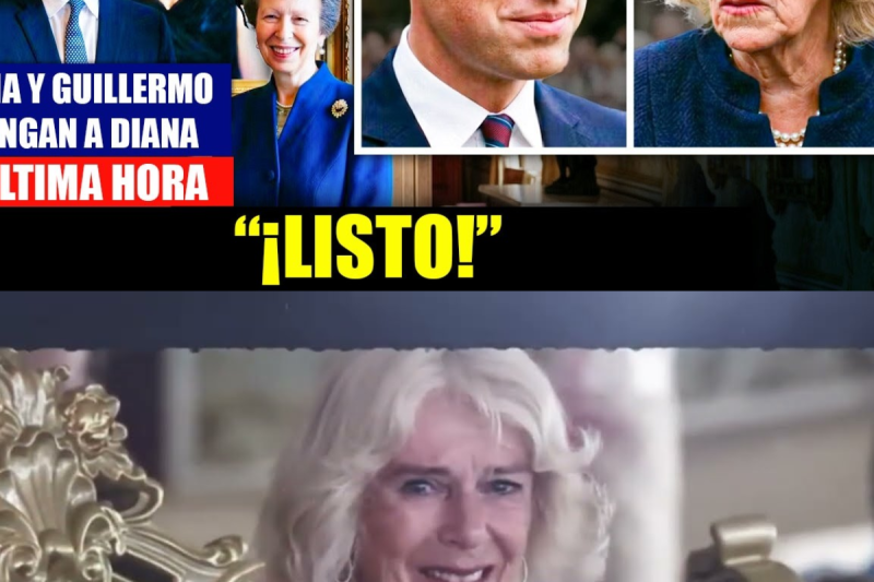 HACE 1 MINUTO: La princesa Ana ayuda a William a VENGAR a Diana: el peor día de Camilla en décadas
