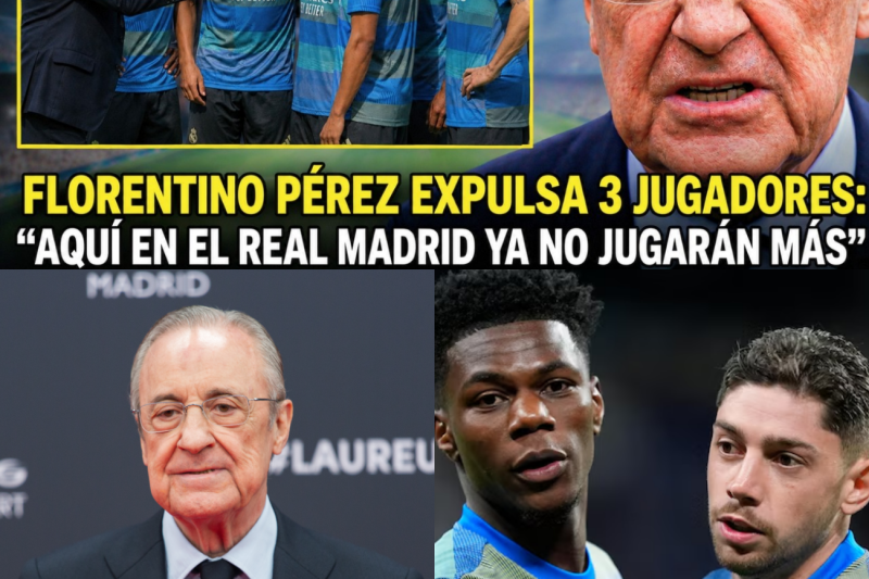 ¡CRISIS HISTÓRICA EN VALDEBEBAS! Florentino Pérez Pierde la Paciencia y Expulsa a Tres Estrellas del Real Madrid