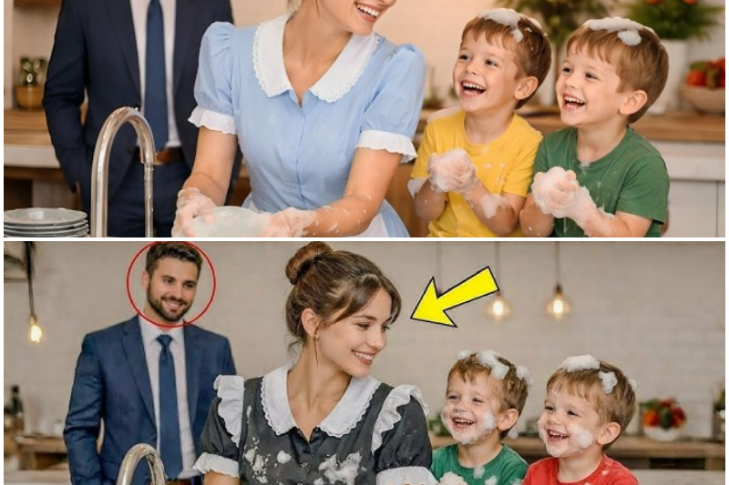 VIUDO MILLONARIO LLEGA FURIOSO Y LO QUE HACE LA LIMPIADORA CON SUS HIJOS LO DEJÓ SIN PALABRAS
