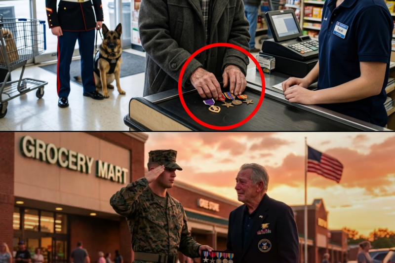 Un Navy SEAL de 90 años vendía sus medallas por comida — Hasta que un Marine y su K9 aparecieron