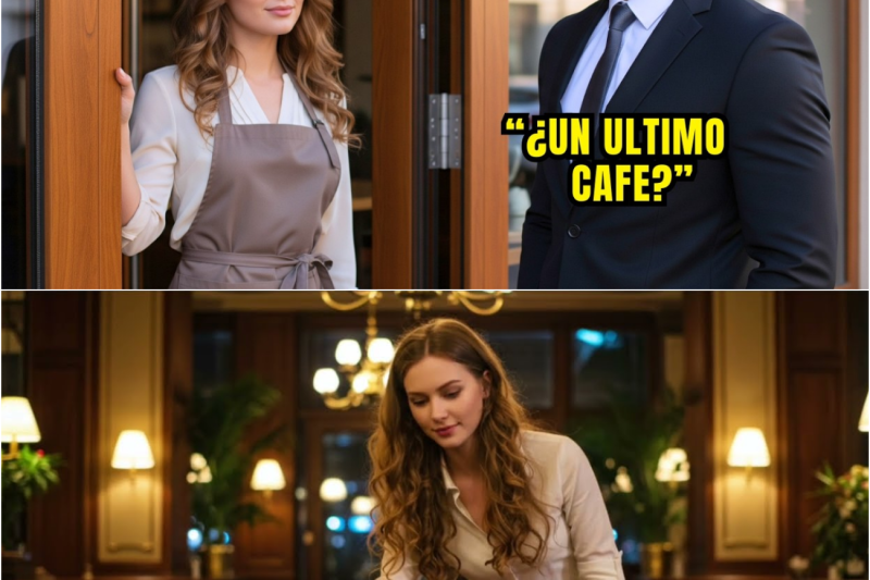 Ella estaba a punto de cerrar — Cuando un Millonario CEO llamó a la puerta y dijo “¿Un último café?”