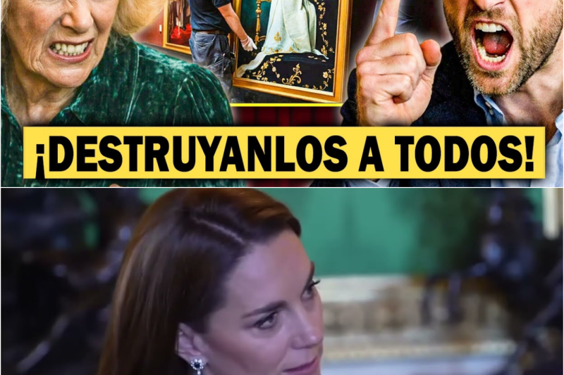 Guerra silenciosa en Windsor: El príncipe William ordena retirar los retratos de la reina Camilla tras un impactante ataque al legado de Catherine