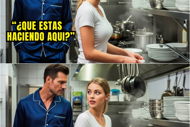 El Multimillonario vio a su empleada lavando los platos a las 3 a.m. Lo que descubrió lo dejó helado