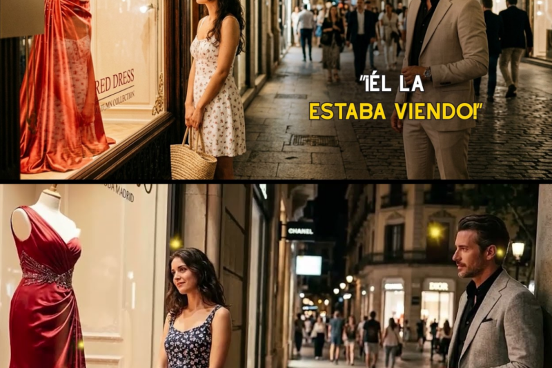 Una joven humilde admiraba un vestido que no podía pagar sin saber que alguien observaba en silencio