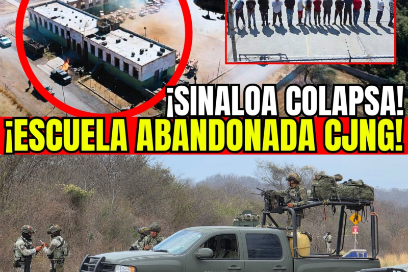 🇲🇽🚨SINALOA COLAPSA: EJÉRCITO DESCUBRE ESCUELA ABANDONADA DEL CJNG: SALONES ERAN DORMITORIOS Y MAPAS