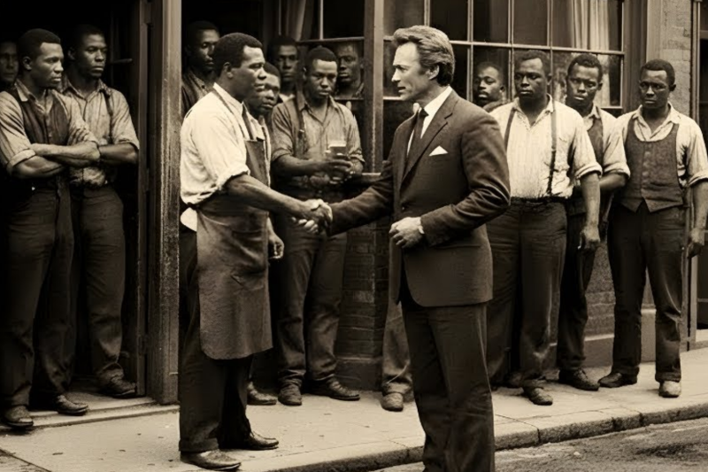 Clint Eastwood entró a un restaurante “SOLO PARA NEGROS” y lo que hizo dejó al dueño en shock