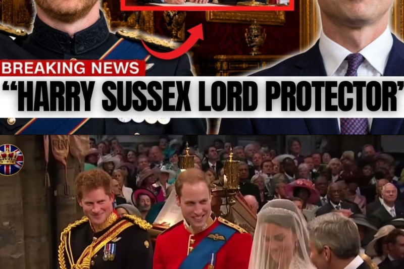 ¡IMPACTANTE! William firma el primer acto oficial de Harry como Lord Protector