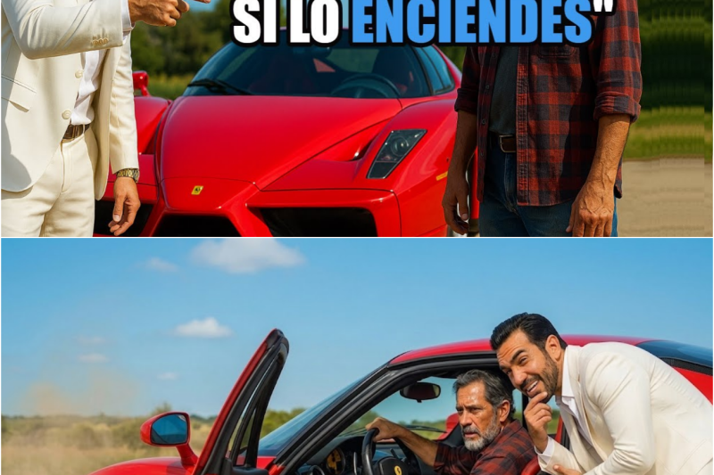 “¡TE DOY Mi FERRARI, Si Lo ENCIENDES!” — El Millonario HUMILLÓ al VIEJO… Pero al Final lo CALLÓ
