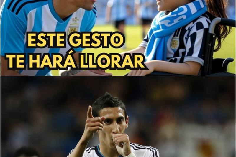 Niña en silla de ruedas le dice a Ángel Di María que no podrá jugar… y su respuesta conmueve a todos