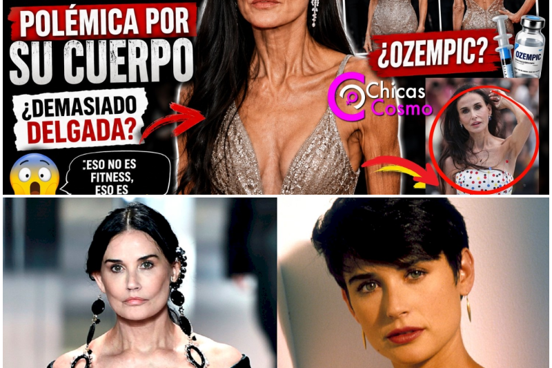 El Impactante Cambio Físico de Demi Moore en Cannes: ¿El Regreso de la Peligrosa Obsesión de Hollywood por la Extrema Delgadez?