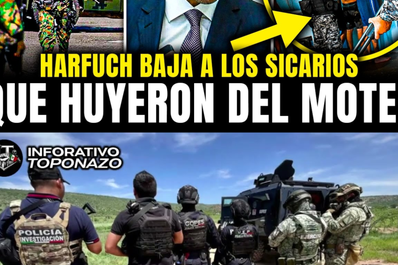 HARFUCH DETIENE a los 4 SICARIOS del CJNG que HUYERON del MOTEL de COLIMA y DESCUBRE ALGO y DA MIEDO