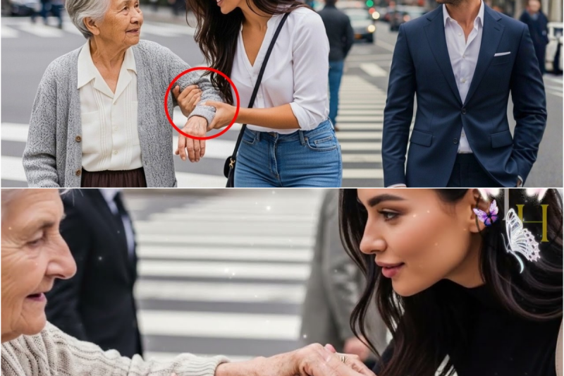 Ella ayudó a una anciana a cruzar la calle todos los días… hasta que su hijo Millonario apareció y…