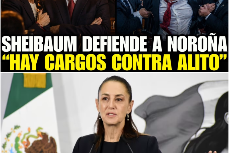 Sheinbaum confirma cargos penales contra Alito Moreno por agredir a Noroña en el Senado