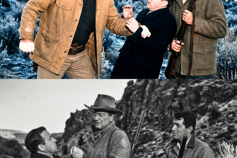 John Wayne agarró la muñeca del encargado de los arreglos del estudio en el desierto; Dean Martin ya había ganado.