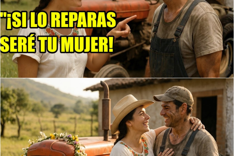 “SI LOGRAS ENCENDER EL TRACTOR… SERÉ TU MUJER” — La Campesina Rica SE BURLÓ, pero él lo LOGRÓ