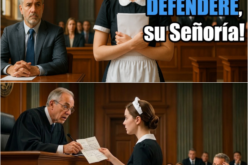 ¡YO lo DEFENDERÉ! — ABOGADO ABANDONA a MILLONARIO en el TRIBUNAL… y su EMPLEADA TOMA la Palabra