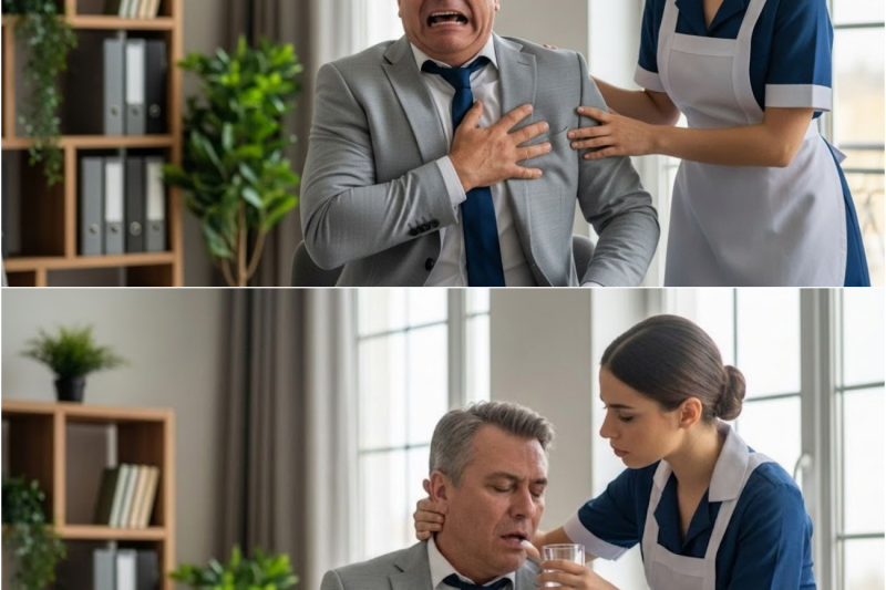 “¡SOY MÉDICA, PUEDO AYUDARTE!” – LIMPIADORA SALVA A MILLONARIO DE UN ATAQUE CARDIACO Y ALGO…