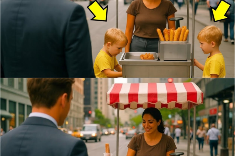 MILLONARIO Queda en SHOCK al ver a su Ex Esposa vendiendo CHURROS con dos GEMELOS idénticos a Él