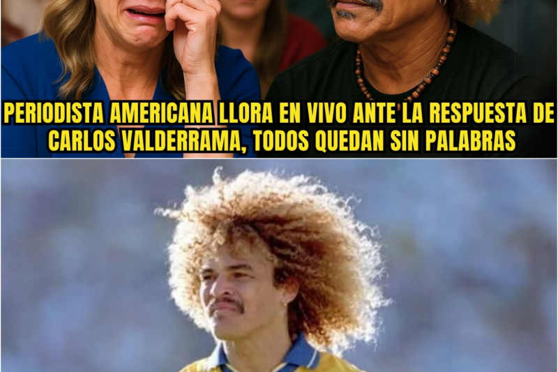 Periodista americana LLORA EN VIVO ante la respuesta de Carlos Valderrama, todos quedan sin palabras