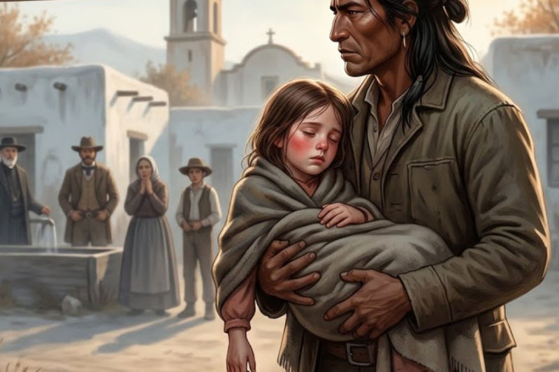 El Apache llegó con una niña febril y una medalla rota… y la viuda descubrió la verdad del pueblo