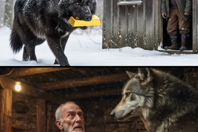 Le dio su última comida a un lobo hambriento… días después, el animal dejó un “tesoro” en su puerta