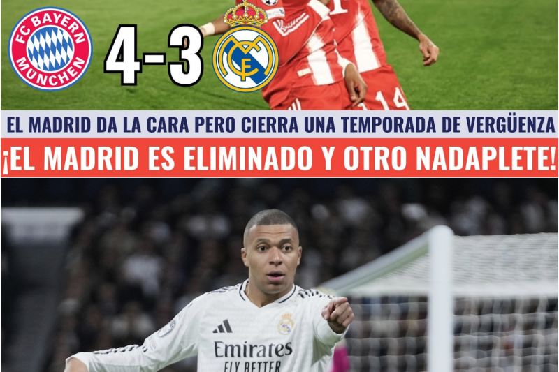 EL MADRID FUERA DE LA CHAMPIONS TRAS PERDER 4-3 CONTRA EL BAYERN | OTRO NADAPLETE DE VERGÜENZA