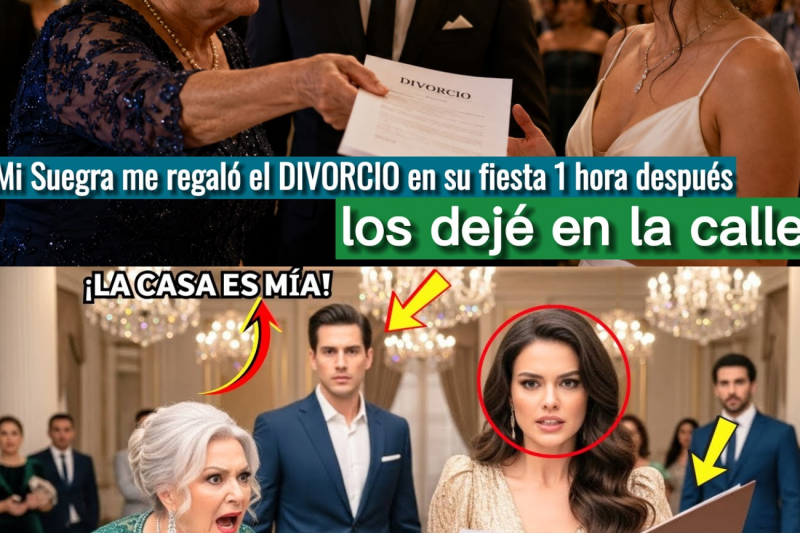 Mi Suegra me regaló el DIVORCIO en su fiesta 1 hora después, los dejé en la calle