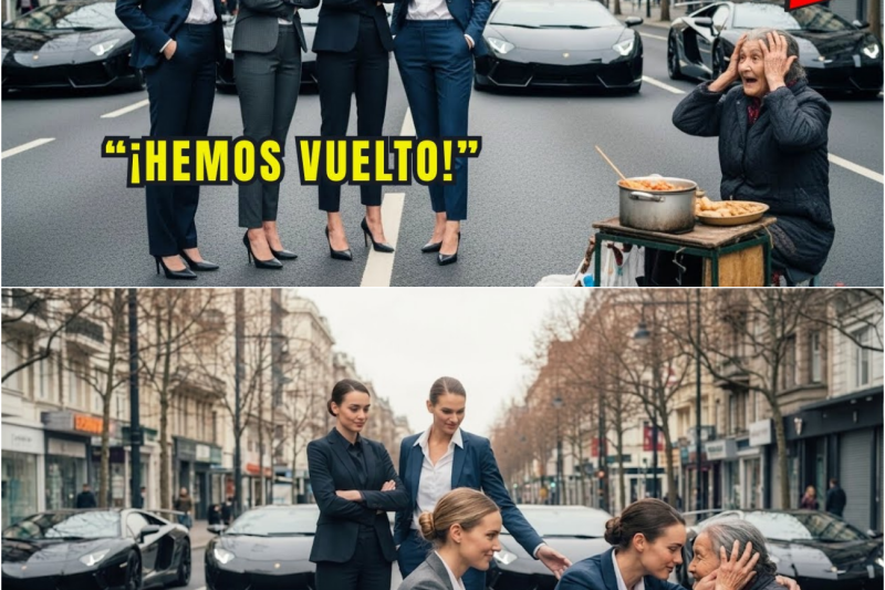 Anciana Pobre Alimentó A Cuatro Niñas Huérfanas, Años Después 4 Autos De Lujo Pararon Ante Su Casa…