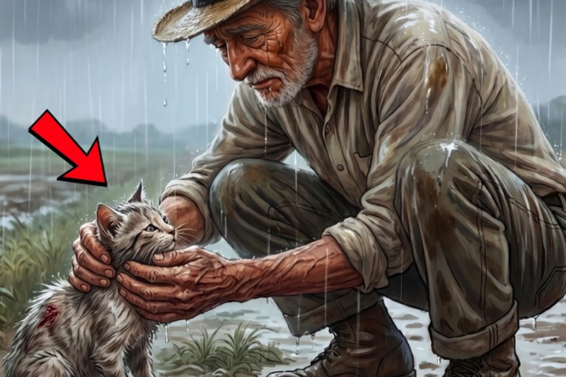 Un anciano rescató a un gatito herido… Años más tarde, Dios le mostró por qué lo había hecho